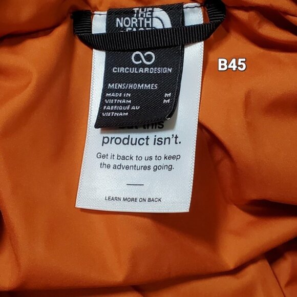 The North Face M Junction Insulated Puffer Jacket Orange Mens M NWT $140 Hooded - Picture 4 of 6